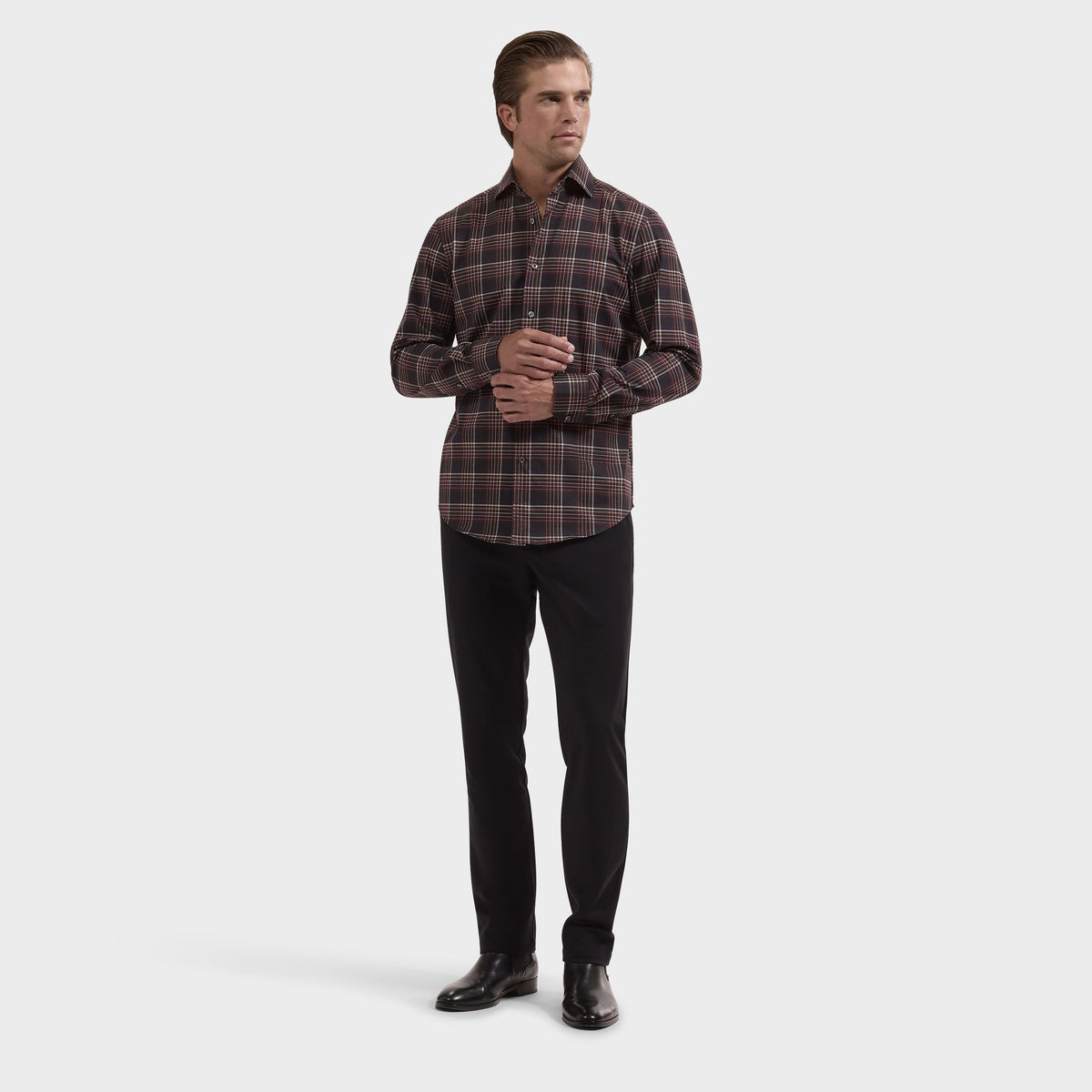 Devon OoohCotton Plaid Shirt - Burgundy