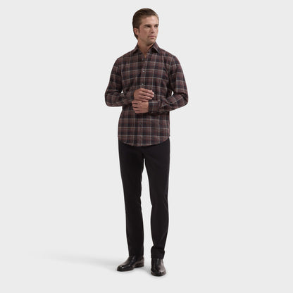 Devon OoohCotton Plaid Shirt - Burgundy