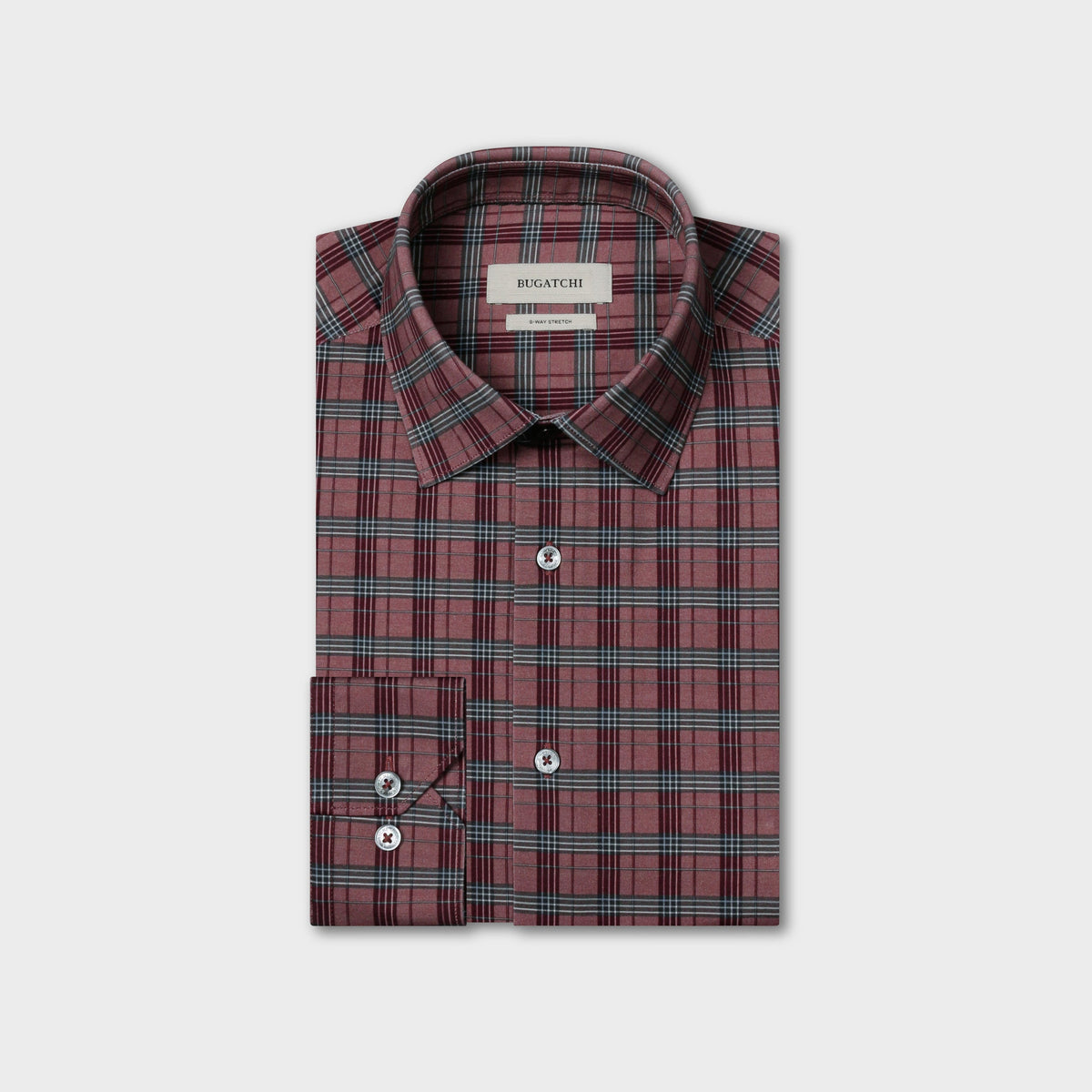 James OoohCotton Plaid Shirt - Burgundy
