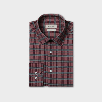 James OoohCotton Plaid Shirt - Burgundy