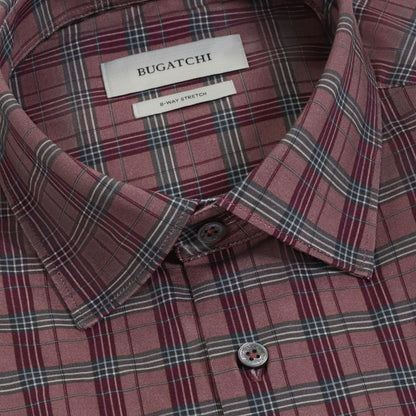 James OoohCotton Plaid Shirt - Burgundy