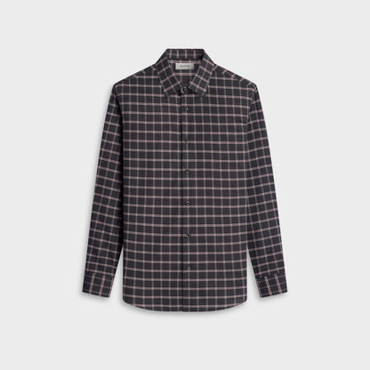 Julian Houndstooth Plaid Shirt - Anthracite