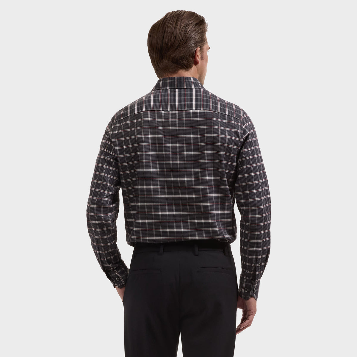 Julian Houndstooth Plaid Shirt - Anthracite
