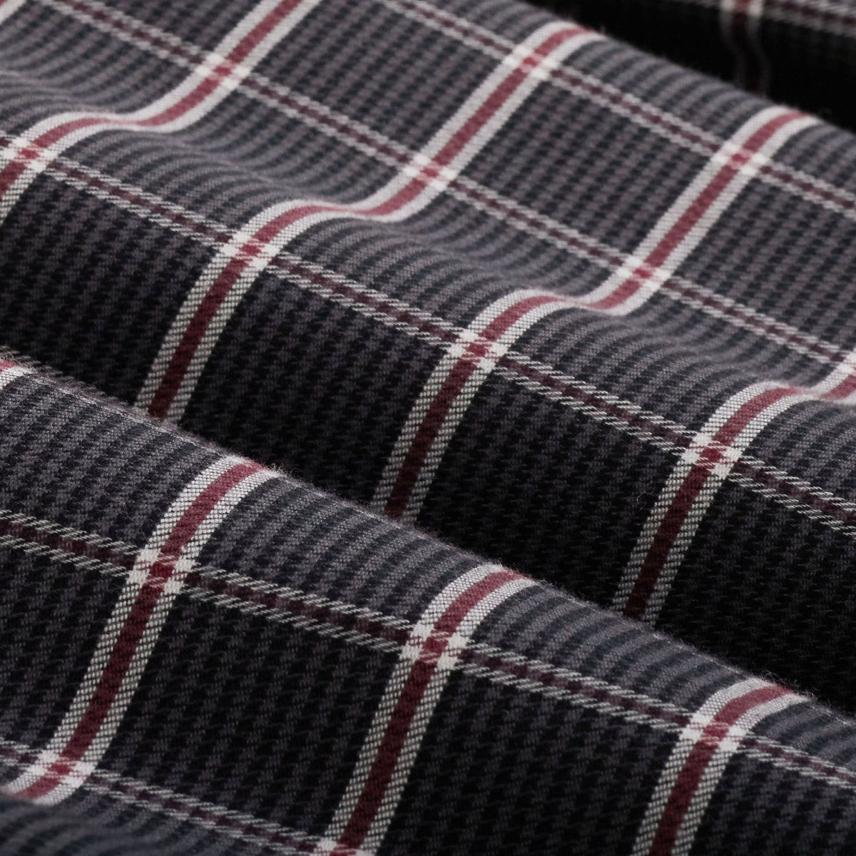 Julian Houndstooth Plaid Shirt - Anthracite
