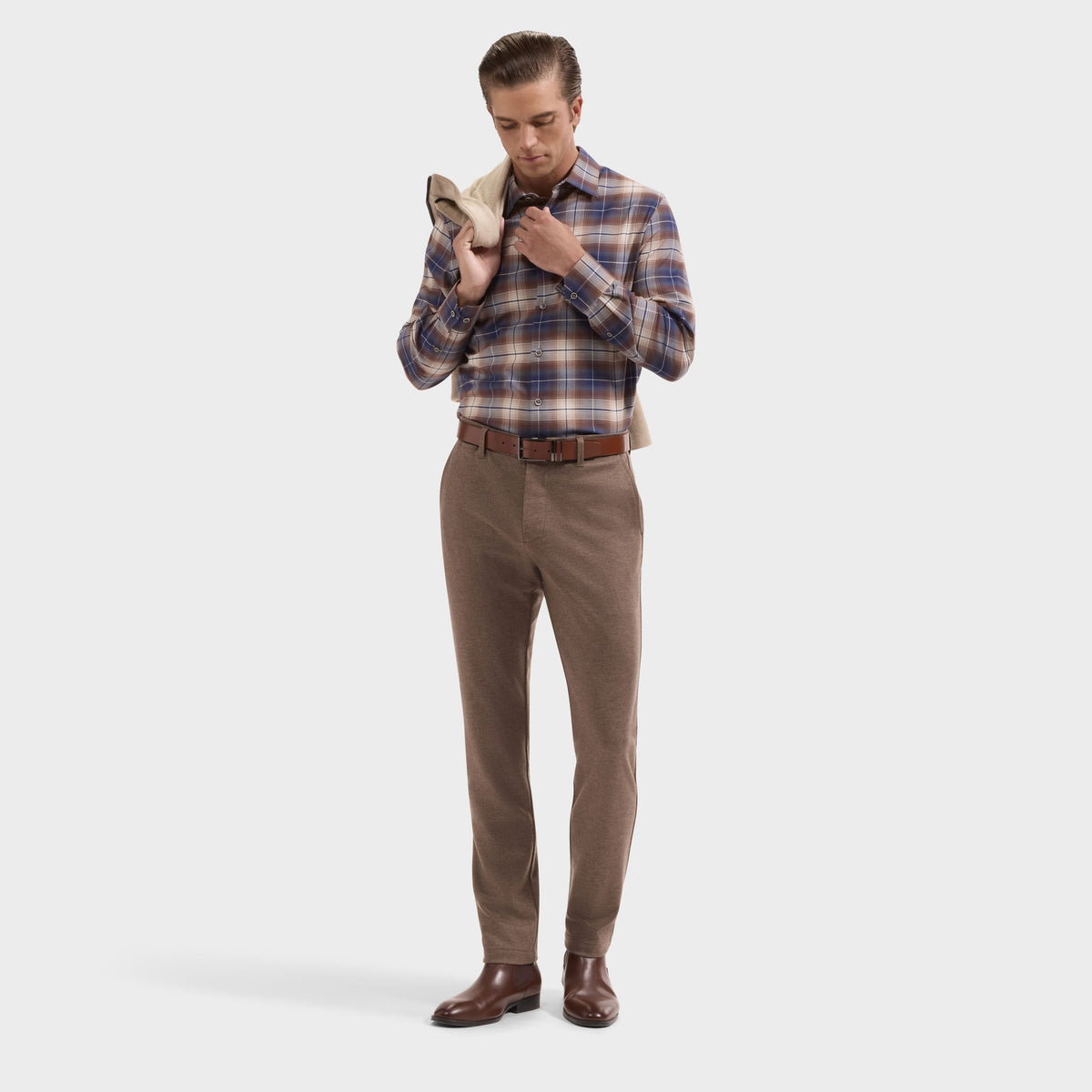 Julian Plaid Shirt - Tobacco