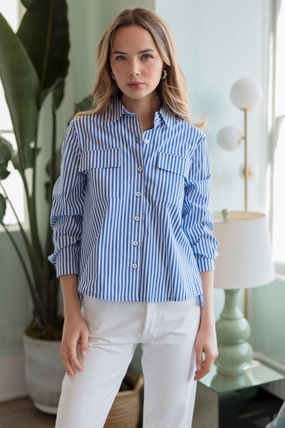 Jenn Shirt W/Pleating Details