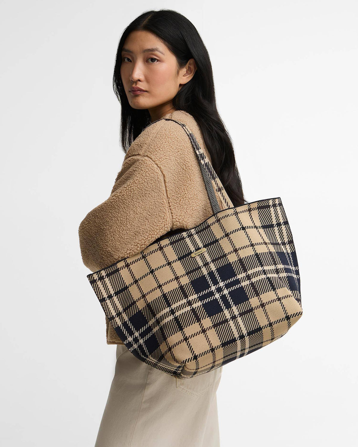 Layla Tartan Large Tote Bag - Birchwood Dress Tartan
