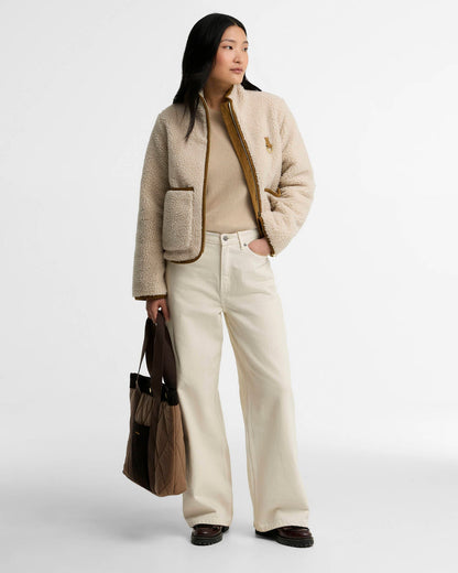 Elenora Casual Fleece Jacket - Ecru