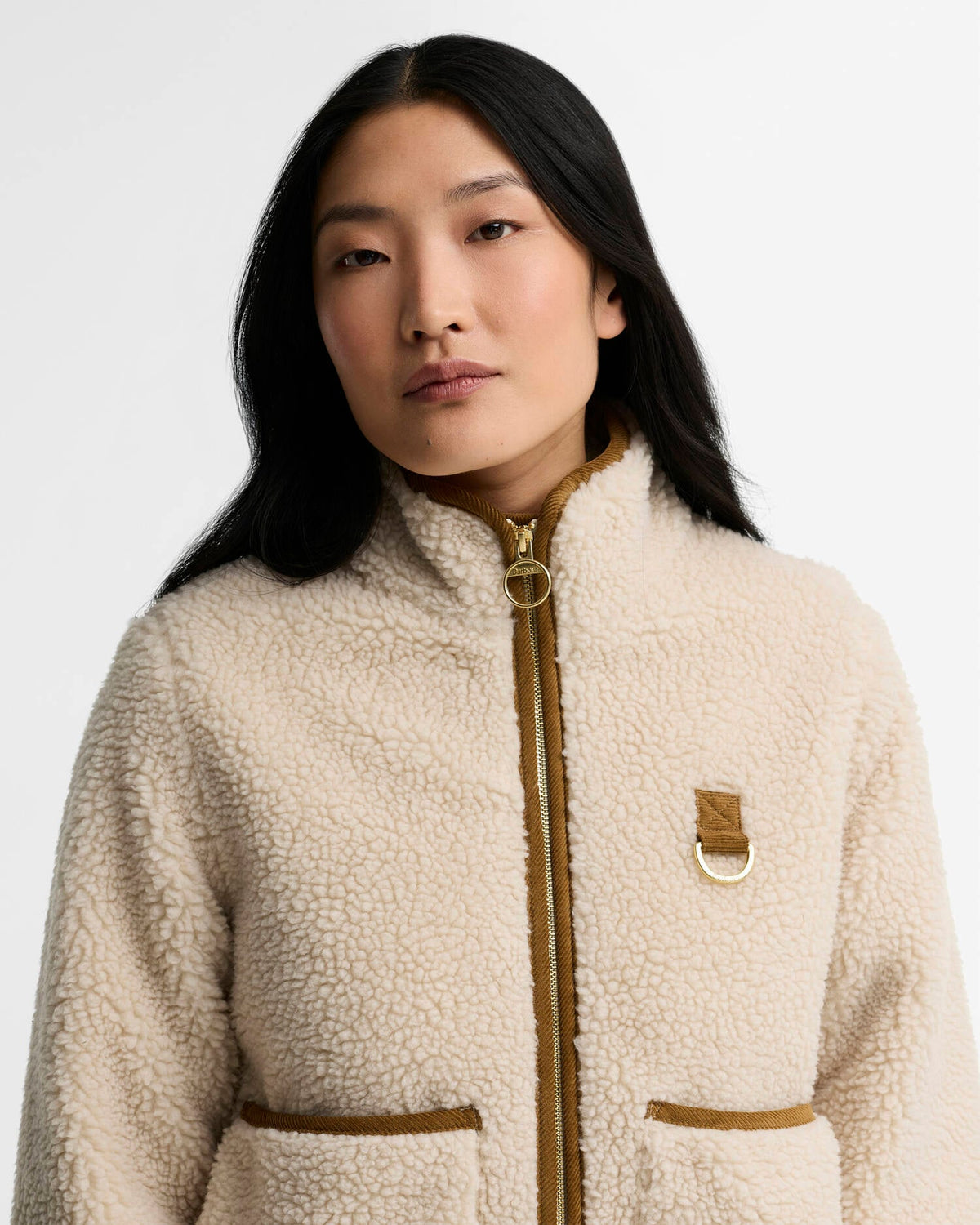 Elenora Casual Fleece Jacket - Ecru