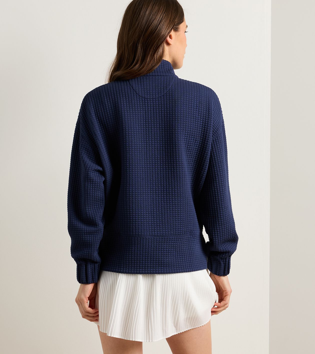 Flora Knit Jacquard Half-Zip Pullover