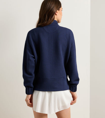 Flora Knit Jacquard Half-Zip Pullover