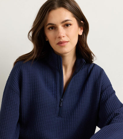 Flora Knit Jacquard Half-Zip Pullover