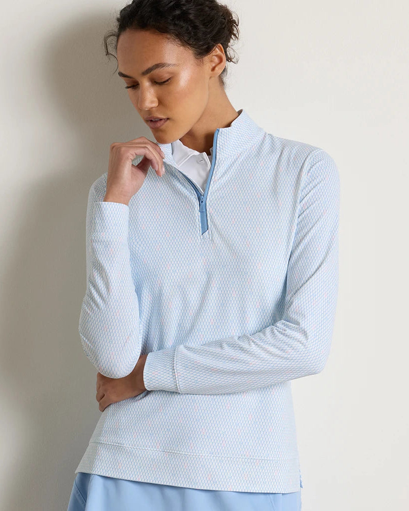 Perth Courtside Charm Printed Performance Quarter-Zip