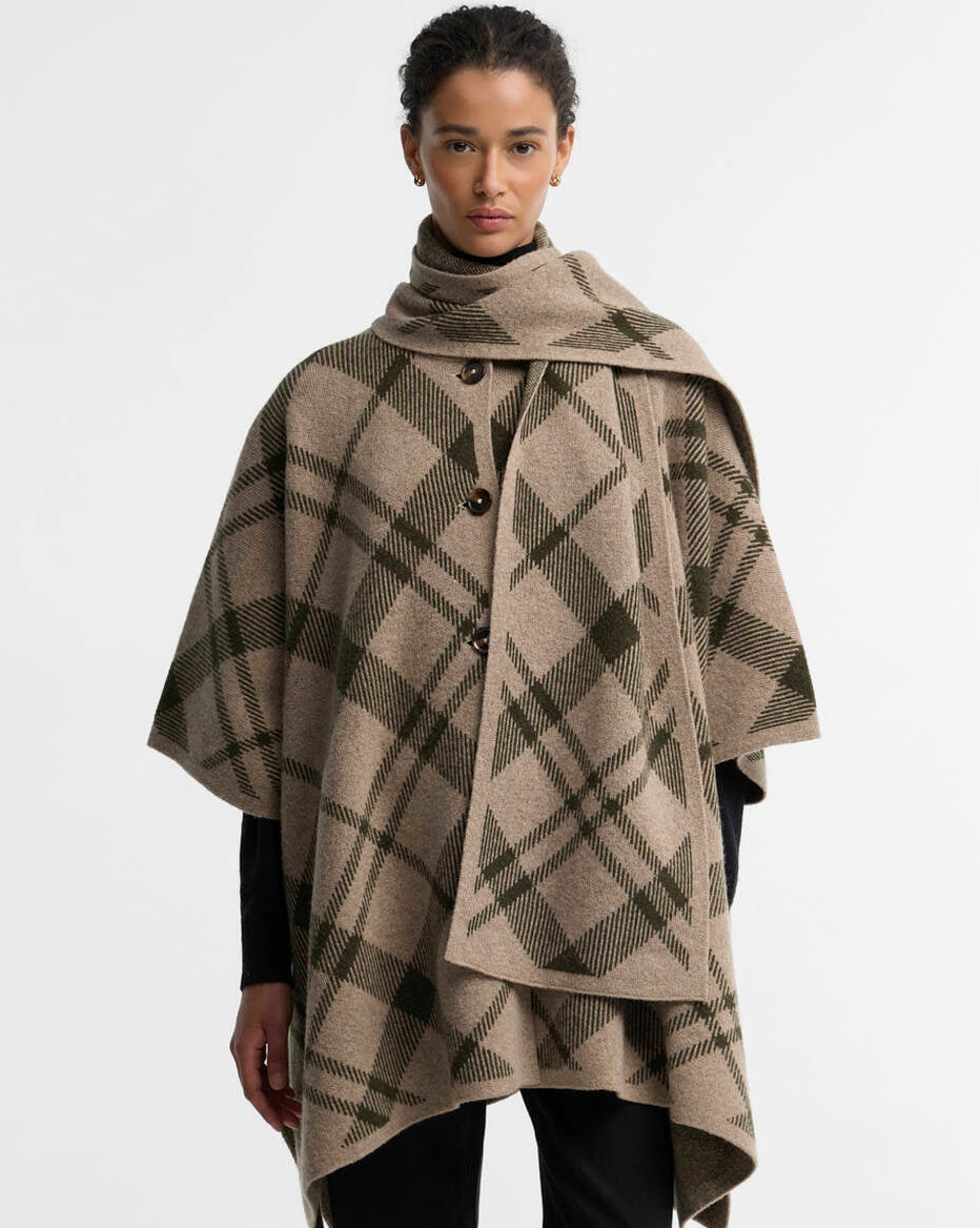 Vienna Knitted Cape - Warm Trench Multi
