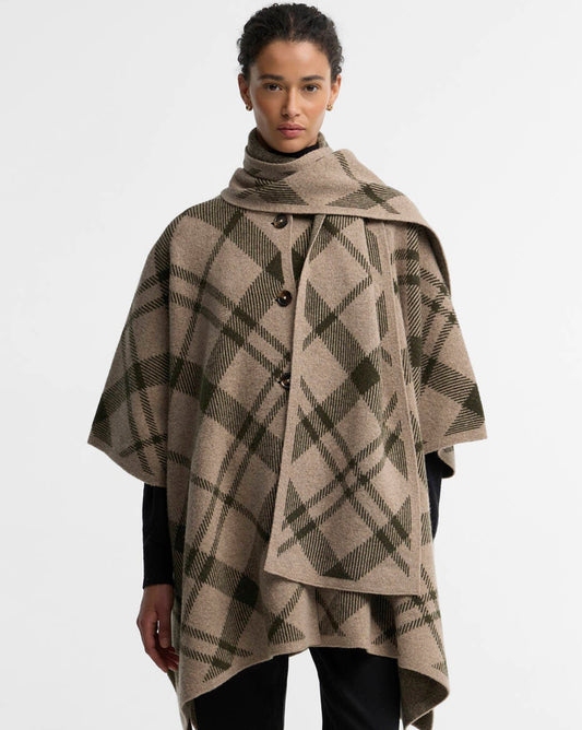 Vienna Knitted Cape - Warm Trench Multi