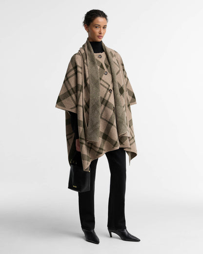 Vienna Knitted Cape - Warm Trench Multi