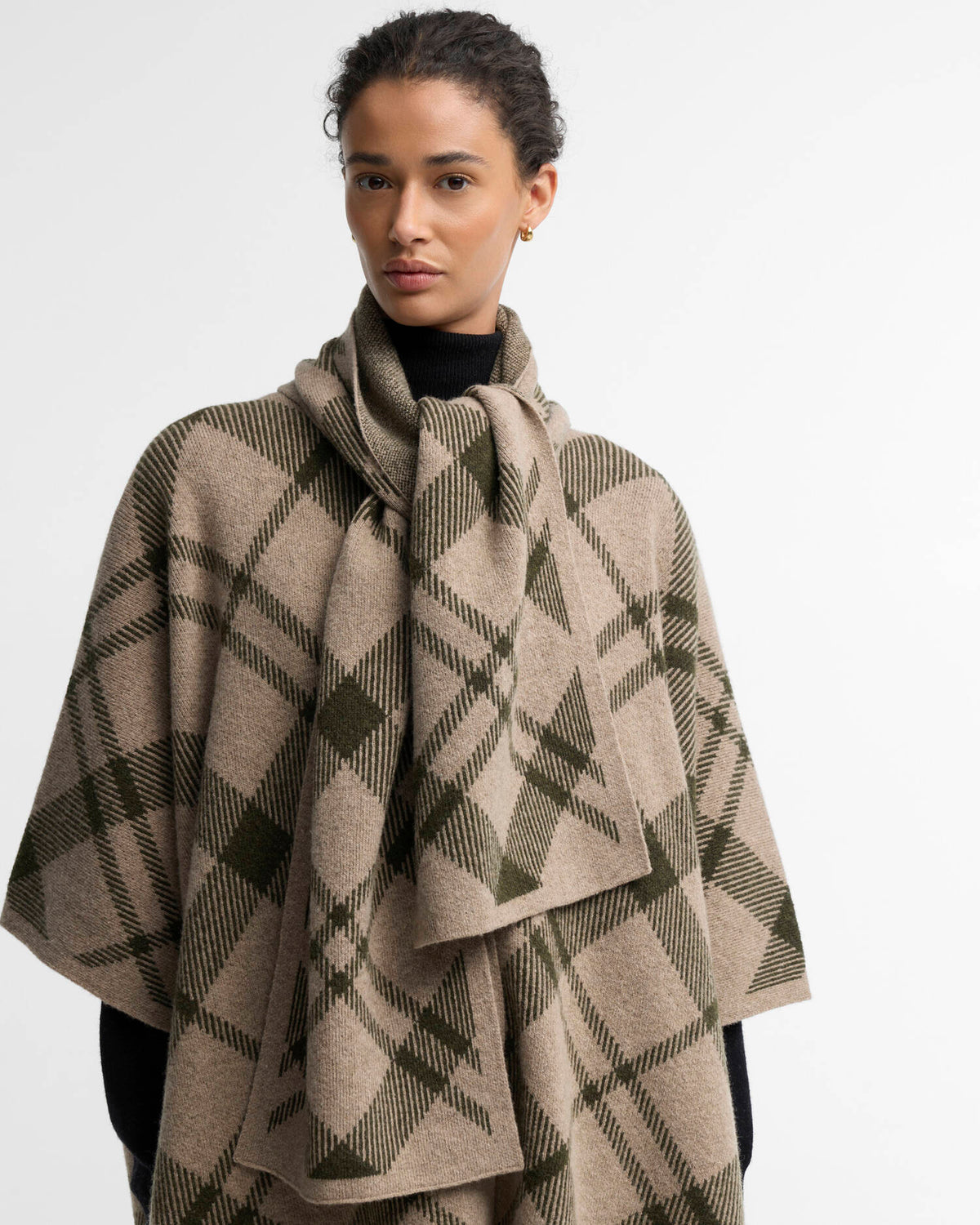 Vienna Knitted Cape - Warm Trench Multi