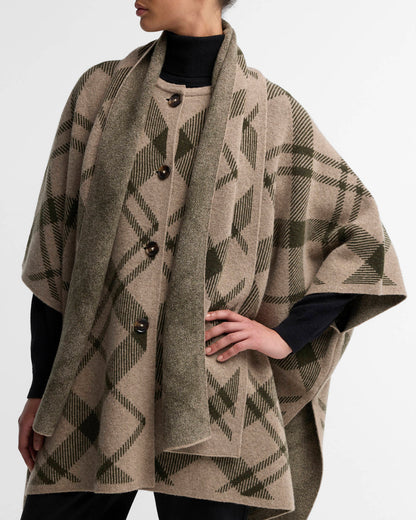 Vienna Knitted Cape - Warm Trench Multi