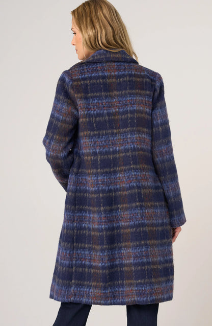 LIVERPOOL LOS ANGELES Swing Coat women's ombre plaid coat
