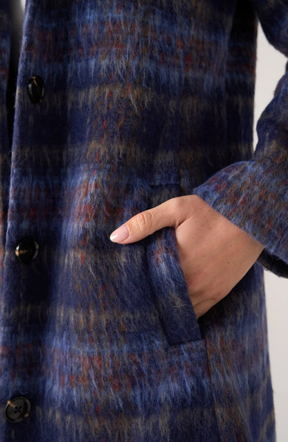 LIVERPOOL LOS ANGELES Swing Coat womens ombre plaid coat