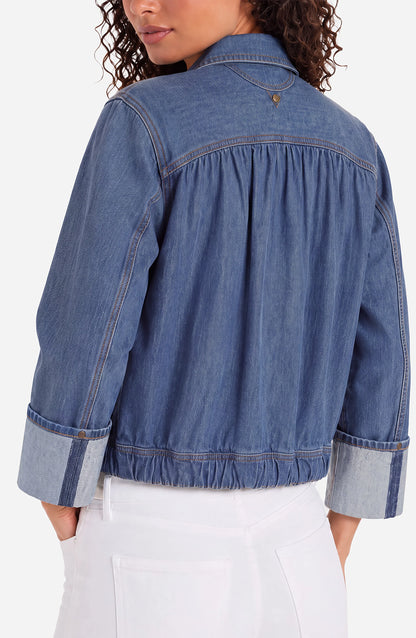 Dreamer Jacket blue cropped jacket by LIVERPOOL LOS ANGELES