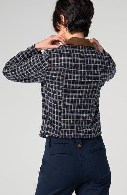 Cropped Blazer plaid women's jacket by LIVERPOOL LOS ANGELES