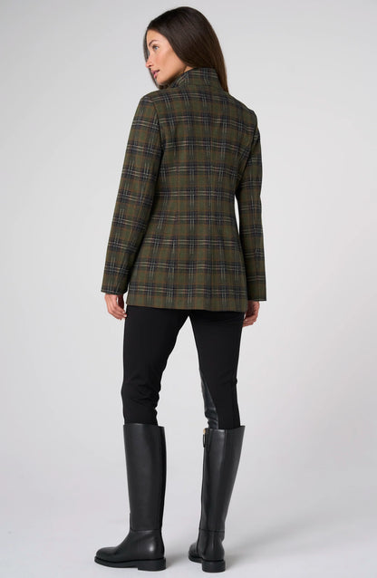 Plaid Funnel Neck Field Jacket by LIVERPOOL LOS ANGELES