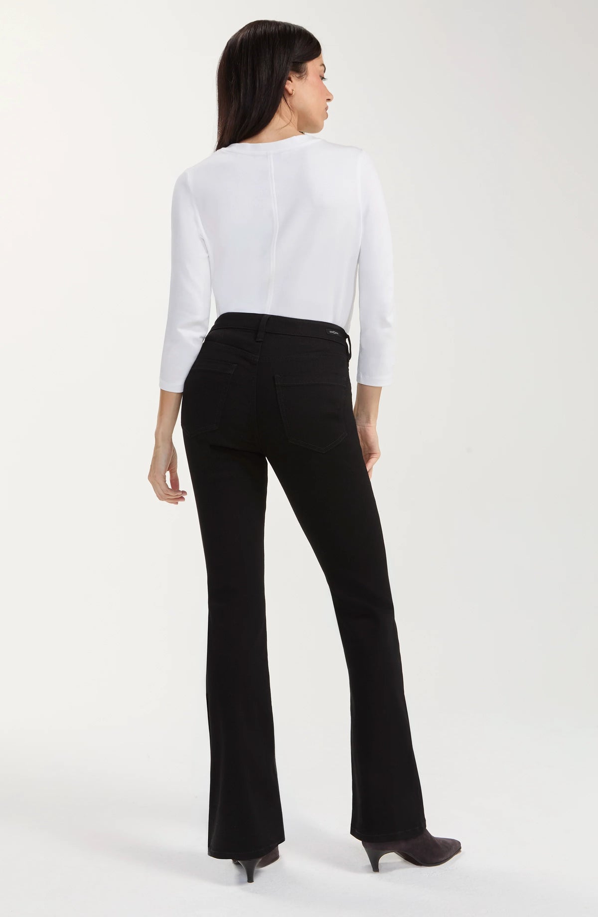 Bobbie Baby Boot black stretch bootcut pants by LIVERPOOL LOS ANGELES