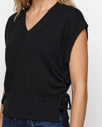 Vneck Dolman Popover Sweater w/Ties