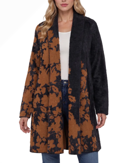 Open Front Coatigan Sweater black knit coat by LIVERPOOL LOS ANGELES