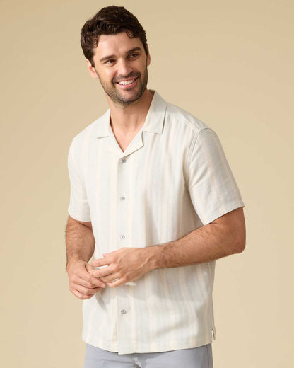 Judson SS Stripe Camp Collar Shirt