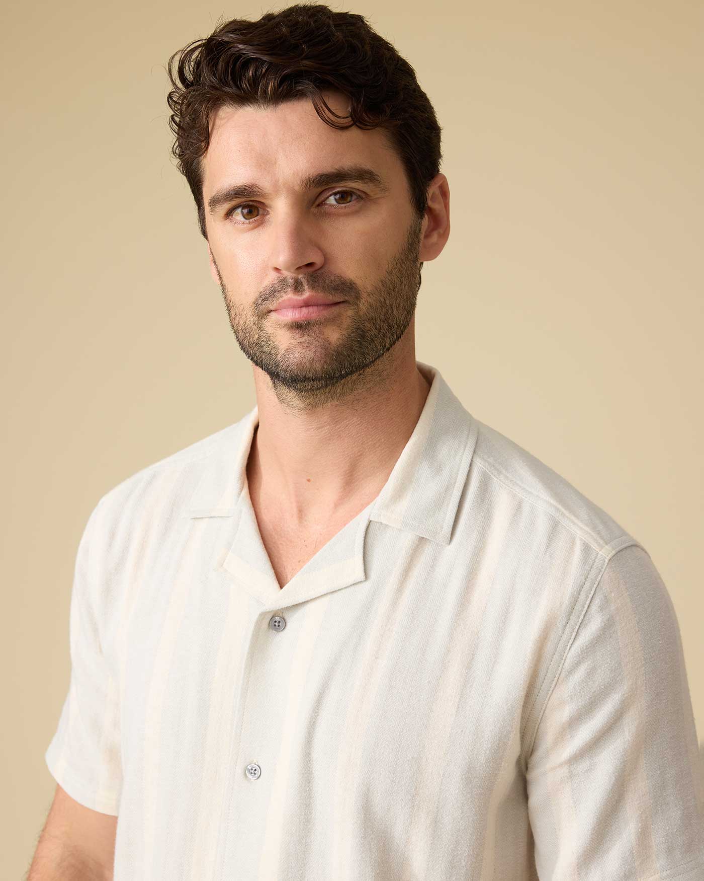 Judson SS Stripe Camp Collar Shirt