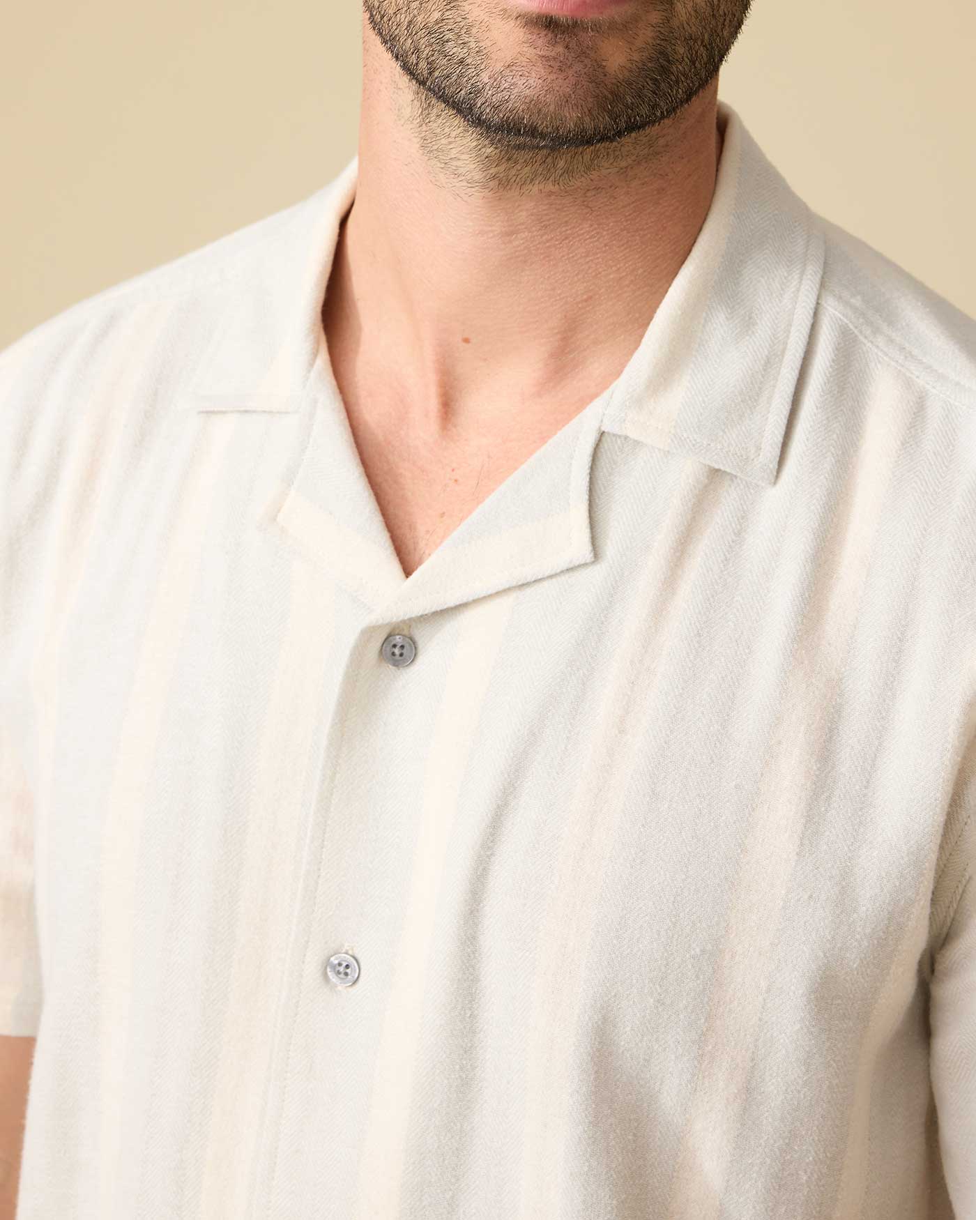 Judson SS Stripe Camp Collar Shirt