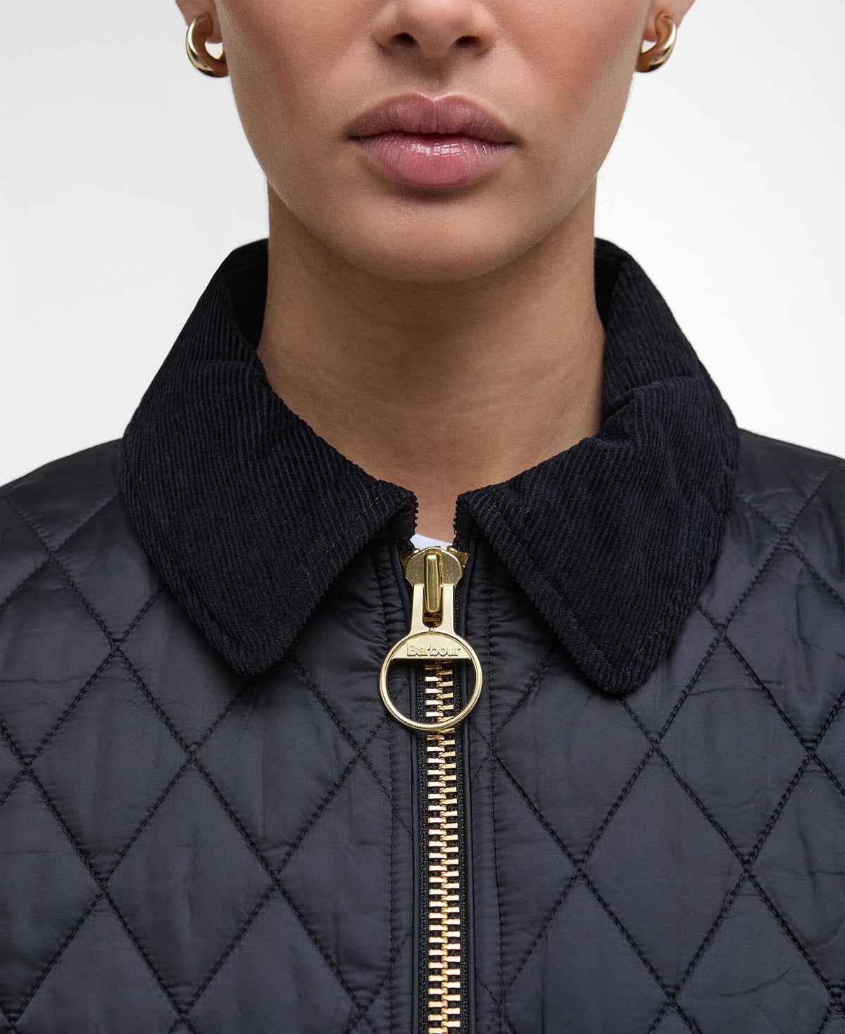 Fitted Beadnell Quilted Jacket - Black/Classic