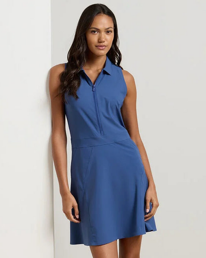Bingham Sleeveless Sport Dress in blue with moisture-wicking stretch fabric by PETER MILLAR
