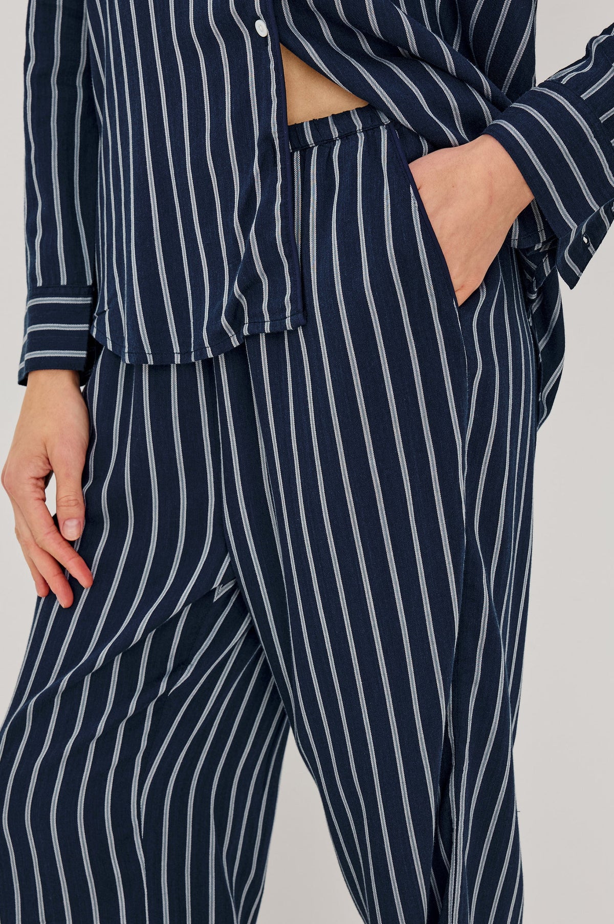 Luna Pajama Set - Navy Sky Stripe