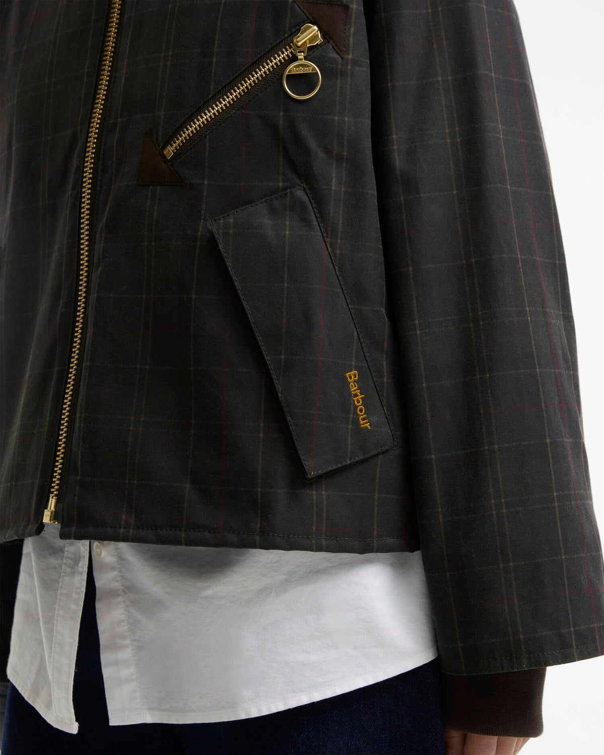 Arlene Checked Wax Jacket - Classic/Shadow Classic