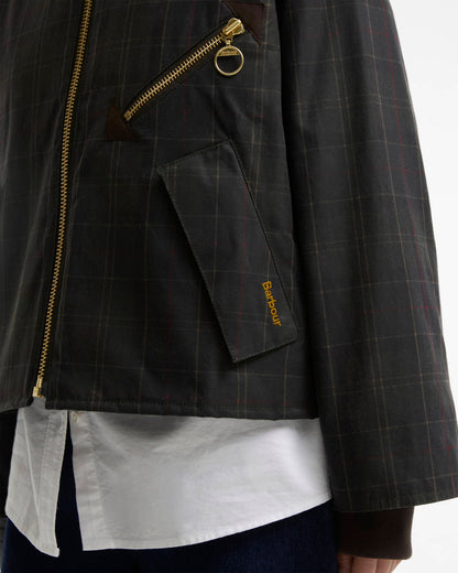 Arlene Checked Wax Jacket - Classic/Shadow Classic