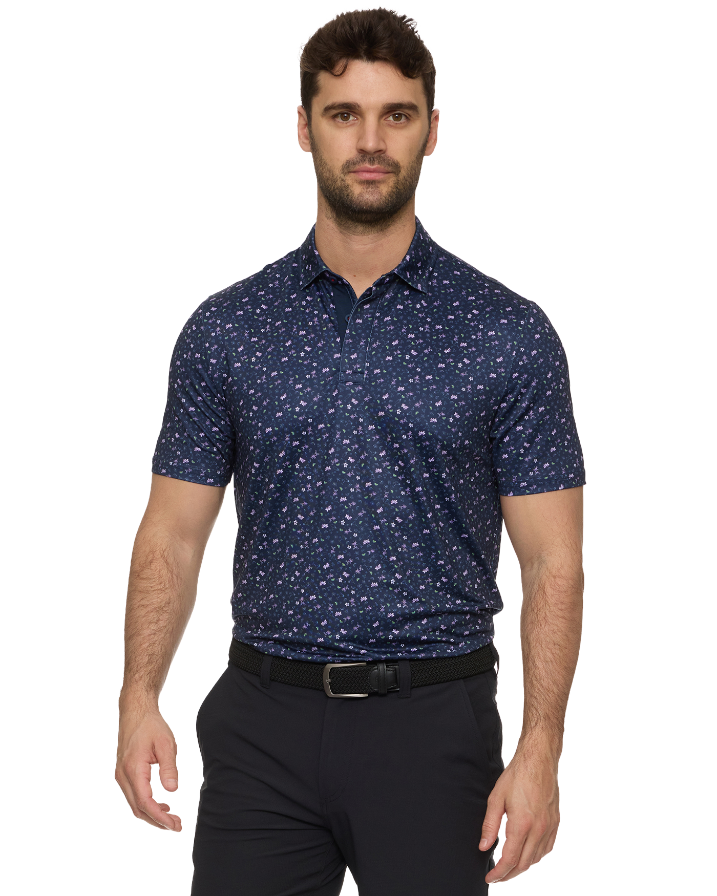 Laguna SS Drink Print Performance Polo