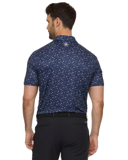Laguna SS Drink Print Performance Polo