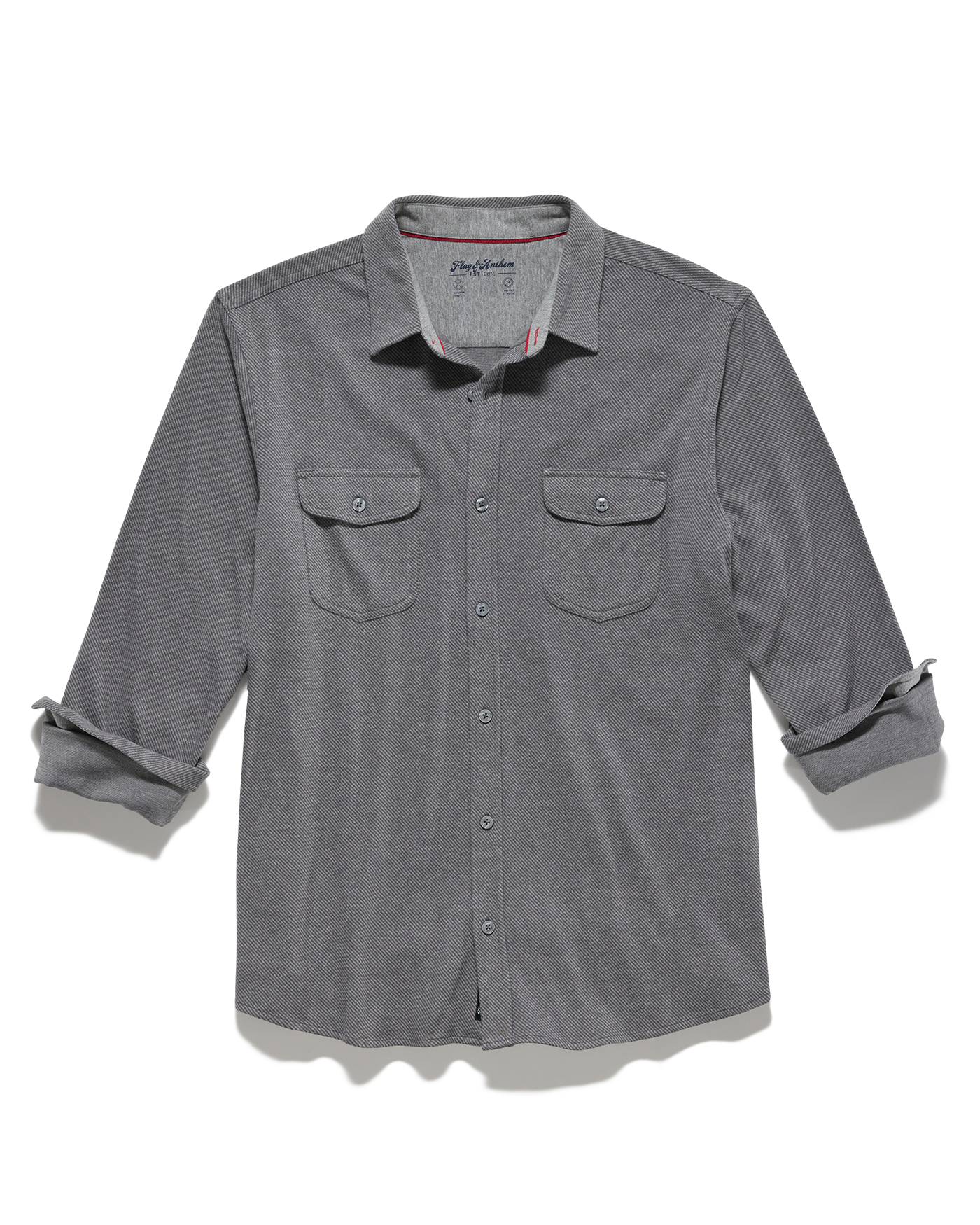 Hero Solid Twill Knit Flannel Shirt