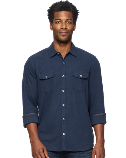 Hero Solid Twill Knit Flannel Shirt