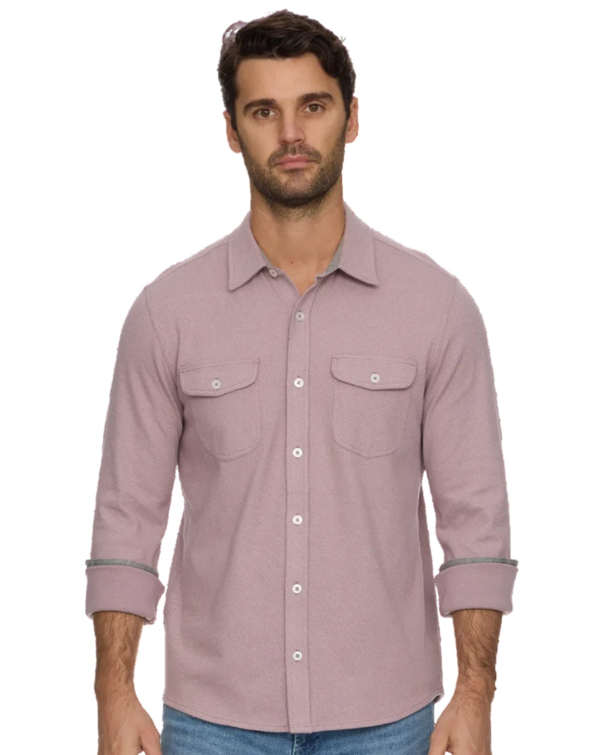 Hero Solid Twill Knit Flannel Shirt