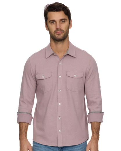Hero Solid Twill Knit Flannel Shirt