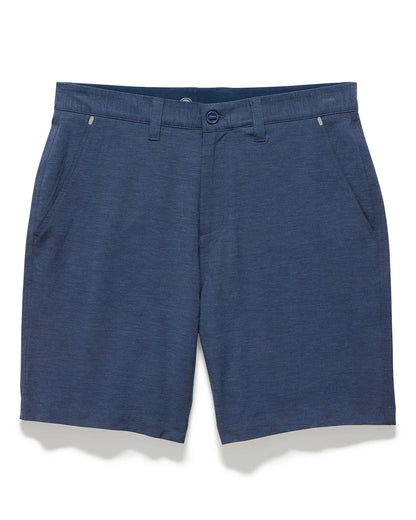 COTTON BLEND ANY-WEAR PERFORMANCE SHORT - 8" INSEAM in navy, stretch, quick-dry by FLAG & ANTHEM