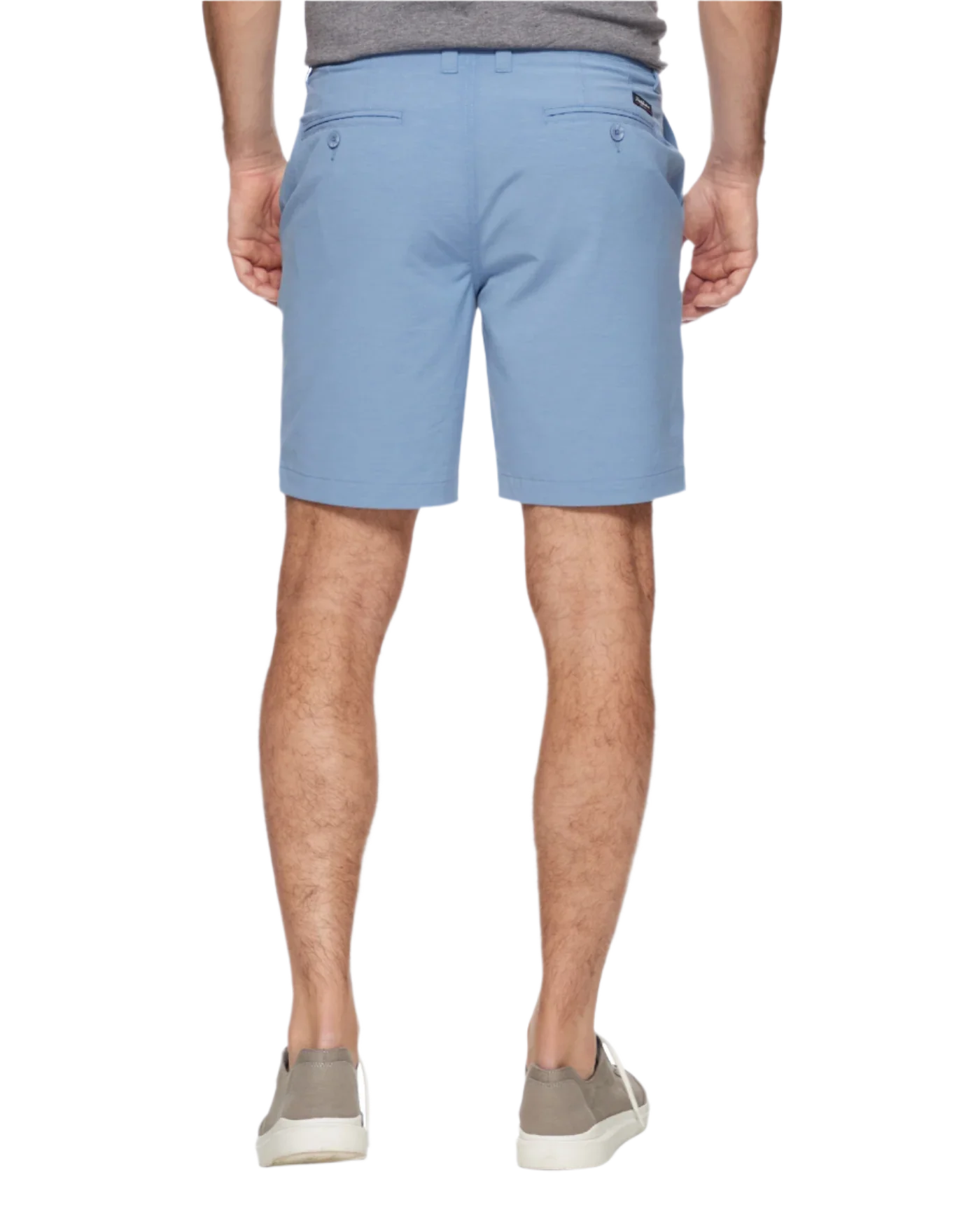 COTTON BLEND ANY-WEAR PERFORMANCE SHORT - 8" INSEAM in blue, stretch, moisture-wicking by FLAG & ANTHEM