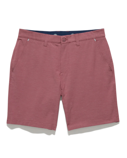 COTTON BLEND ANY-WEAR PERFORMANCE SHORT - 8" INSEAM in purple with stretch, quick drying by FLAG & ANTHEM