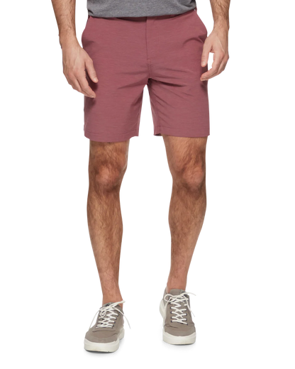 COTTON BLEND ANY-WEAR PERFORMANCE SHORT - 8" INSEAM in mauve with stretch, quick-dry fabric by FLAG & ANTHEM