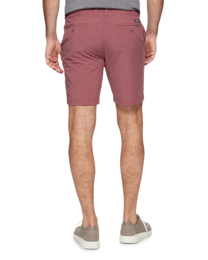 COTTON BLEND ANY-WEAR PERFORMANCE SHORT - 8" INSEAM in mauve, stretch, quick drying by FLAG & ANTHEM