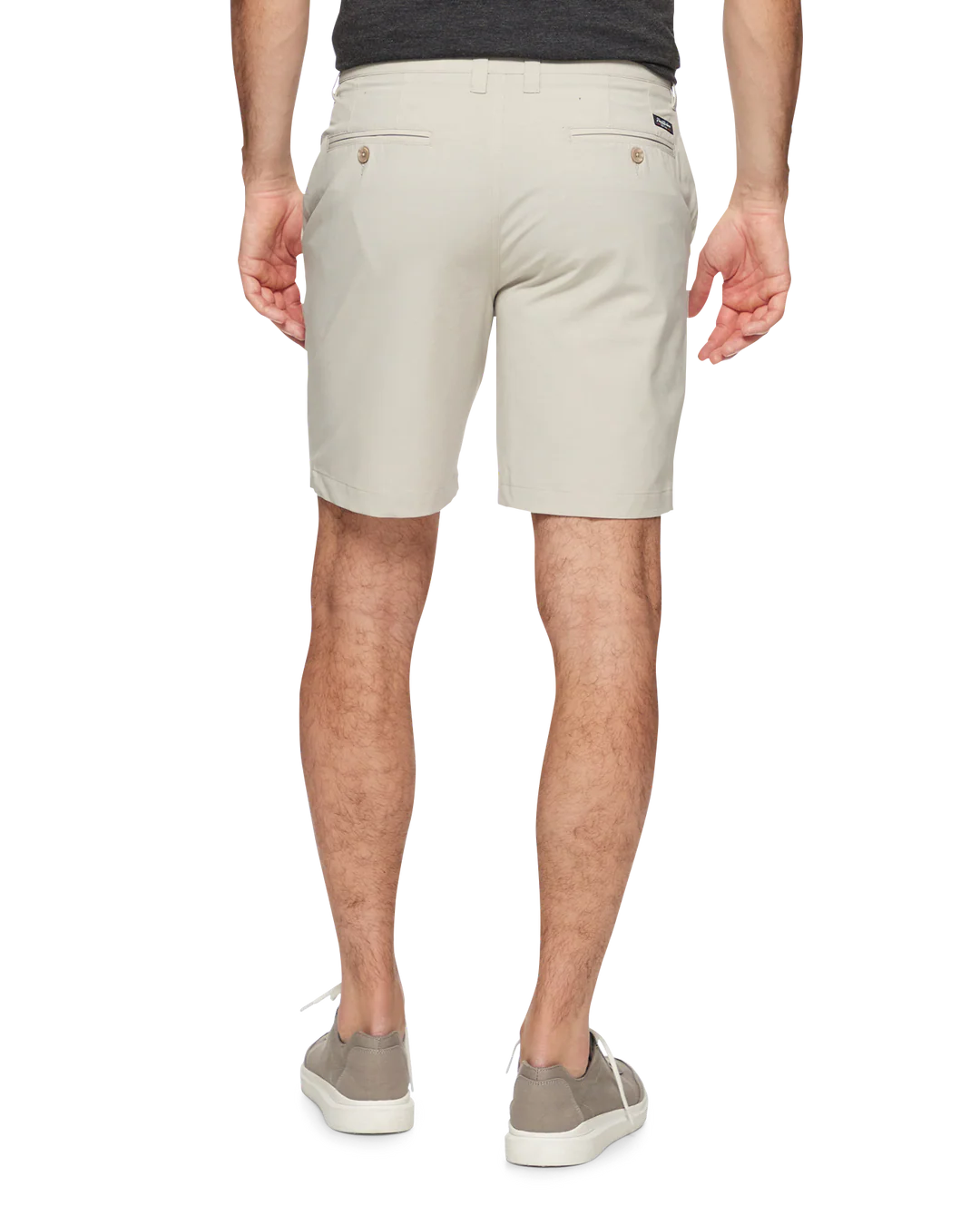 COTTON BLEND ANY-WEAR PERFORMANCE SHORT - 8" INSEAM in beige, stretch, quick drying by FLAG & ANTHEM